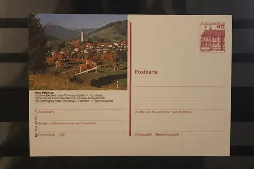 [Werbepostkarte] Bildpostkarte P 138; Teilserie "I" der Bundespost 1983: Pfronten. 