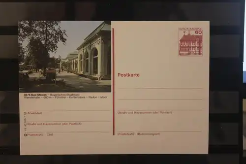 [Werbepostkarte] Bildpostkarte P 138; Teilserie "I" der Bundespost 1983: Bad Steben. 