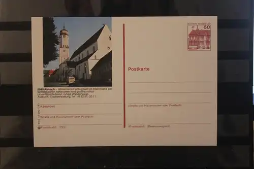 [Werbepostkarte] Bildpostkarte P 138; Teilserie "I" der Bundespost 1983: Aichach. 