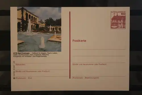 [Werbepostkarte] Bildpostkarte P 138; Teilserie "I" der Bundespost 1983: Bad Kissingen. 