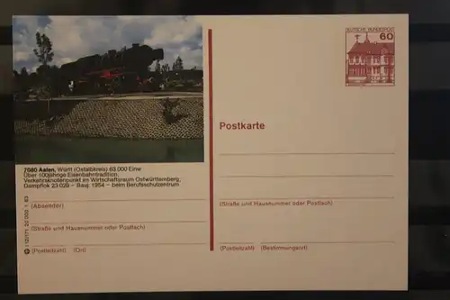 [Werbepostkarte] Bildpostkarte P 138; Teilserie "I" der Bundespost 1983: Aalen. 