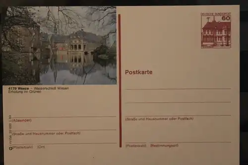 [Werbepostkarte] Bildpostkarte P 138; Teilserie "I" der Bundespost 1983: Weeze. 