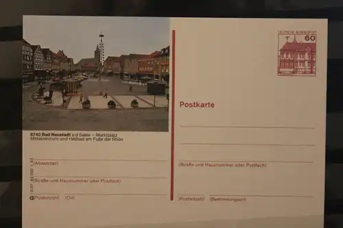 [Werbepostkarte] Bildpostkarte P 138; Teilserie "I" der Bundespost 1983:Bad Neustadt. 