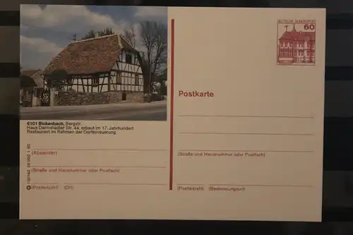 [Werbepostkarte] Bildpostkarte P 138; Teilserie "I" der Bundespost 1983:Bickenbach. 