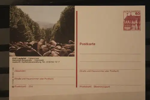 [Werbepostkarte] Bildpostkarte P 138; Teilserie "I" der Bundespost 1983:Lautertal. 