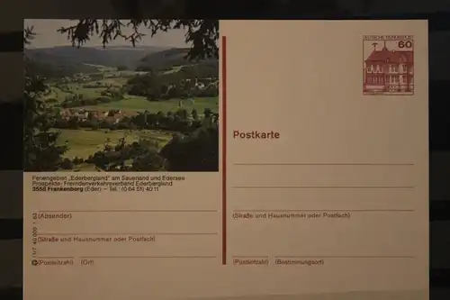 [Werbepostkarte] Bildpostkarte P 138; Teilserie "I" der Bundespost 1983:Frankenberg. 