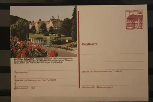 [Werbepostkarte] Bildpostkarte P 138; Teilserie "I" der Bundespost 1983:Bad Salzschlirf. 