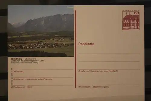 [Werbepostkarte] Bildpostkarte P 138; Teilserie "I" der Bundespost 1983:Piding. 