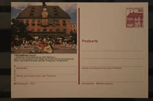 [Werbepostkarte] Bildpostkarte P 138; Teilserie "I" der Bundespost 1983:Heilbronn. 