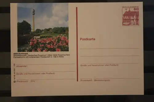 [Werbepostkarte] Bildpostkarte P 138; Teilserie "I" der Bundespost 1983:Dortmund. 