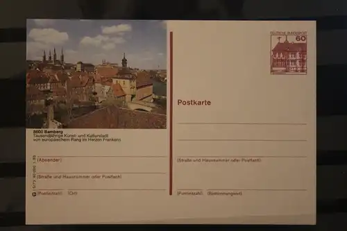 [Werbepostkarte] Bildpostkarte P 138; Teilserie "I" der Bundespost 1983:Bamberg. 