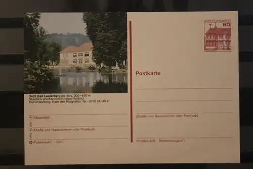 [Werbepostkarte] Bildpostkarte P 138; Teilserie "I" der Bundespost 1983:Bad Lauterberg. 