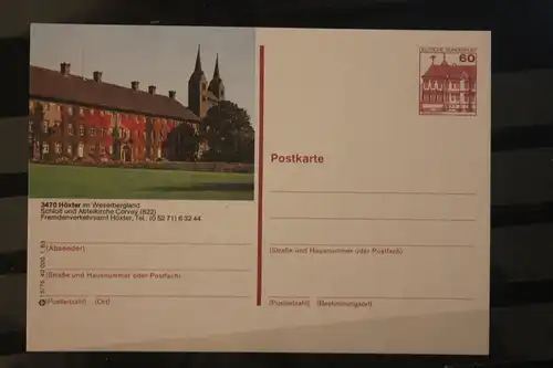 [Werbepostkarte] Bildpostkarte P 138; Teilserie "I" der Bundespost 1983:Höxter. 