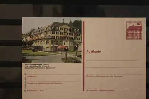[Werbepostkarte] Bildpostkarte P 138; Teilserie "I" der Bundespost 1983:Schlangenbad. 