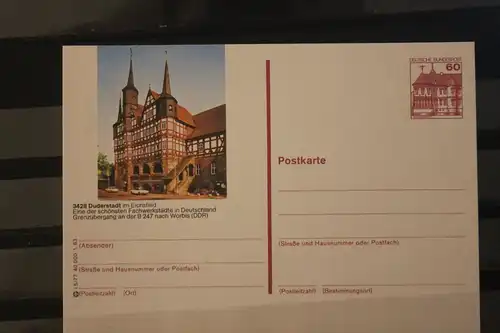 [Werbepostkarte] Bildpostkarte P 138; Teilserie "I" der Bundespost 1983:Duderstadt. 