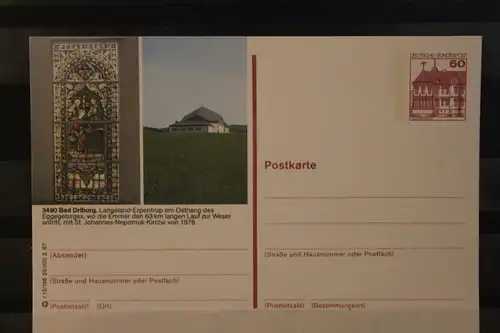 [Werbepostkarte] Bildpostkarte P 138; Teilserie "r" der Bundespost 1987:Bad Driburg. 
