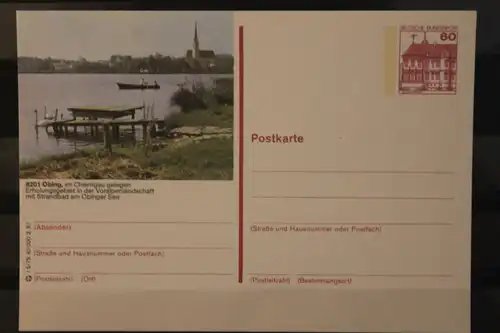 [Werbepostkarte] Bildpostkarte P 138; Teilserie "r" der Bundespost 1987:Obing. 