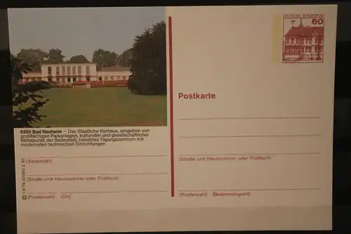 [Werbepostkarte] Bildpostkarte P 138; Teilserie "r" der Bundespost 1987:Bad Nauheim. 