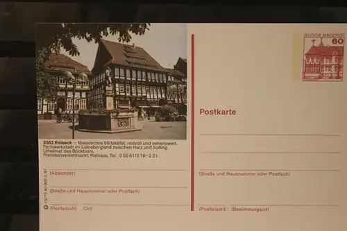 [Werbepostkarte] Bildpostkarte P 138; Teilserie "r" der Bundespost 1987:Einbeck. 