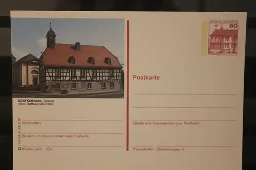 [Werbepostkarte] Bildpostkarte P 138; Teilserie "r" der Bundespost 1987:Kelkheim. 