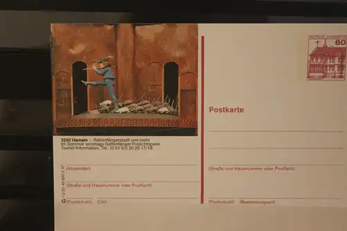 [Werbepostkarte] Bildpostkarte P 138; Teilserie "r" der Bundespost 1987:Hameln. 