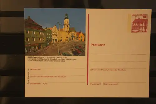 [Werbepostkarte] Bildpostkarte P 138; Teilserie "r" der Bundespost 1987:Cham. 