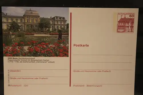 [Werbepostkarte] Bildpostkarte P 138; Teilserie "r" der Bundespost 1987:Bonn. 