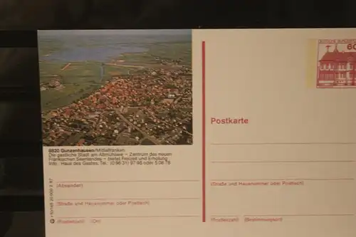 [Werbepostkarte] Bildpostkarte P 138; Teilserie "r" der Bundespost 1987:Gunzenhausen. 