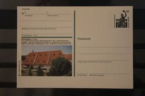 [Werbepostkarte] Bildpostkarte P 139; Teilserie "w" der Bundespost 1992: Nördlingen. 