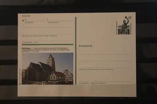 [Werbepostkarte] Bildpostkarte P 139; Teilserie "w" der Bundespost 1992: Wolfhagen. 