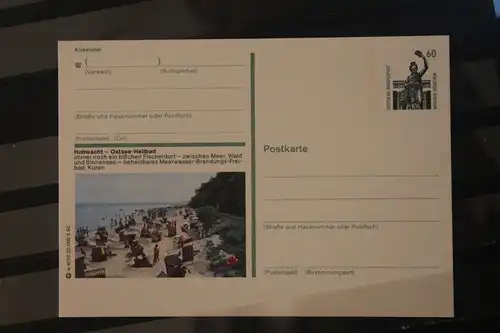 [Werbepostkarte] Bildpostkarte P 139; Teilserie "w" der Bundespost 1992: Hohwacht. 