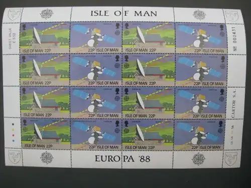 CEPT Kleinbogen Satz Isle of Man 1988