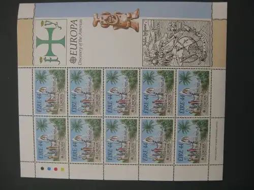 Kleinbogen Satz CEPT Irland 1992