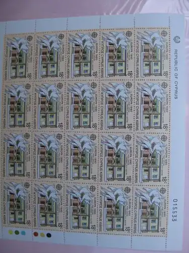 Kleinbogen KB CEPT 1990 Zypern (gr.) Mi.-Nr. 748-9