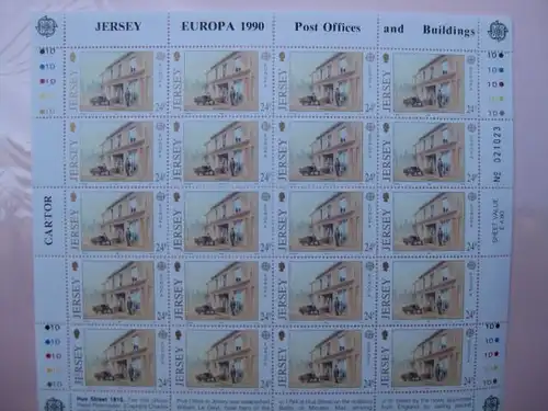 Kleinbogen KB CEPT 1990 Jersey Mi.-Nr. 508-11 **