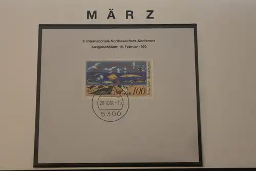 Deutschland 1990: Nordseeschutz-Konferenz; Kalenderblatt aus Postkalender