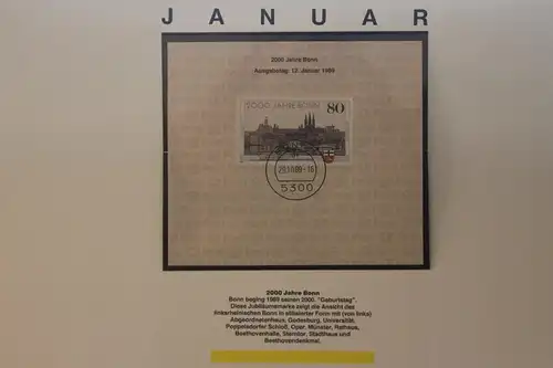 Deutschland 1989 ; 2000 Jahre Bonn; Kalenderblatt aus Postkalender