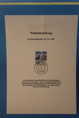 Deutschland 1981 ; Polarforschung; Kalenderblatt aus Postkalender