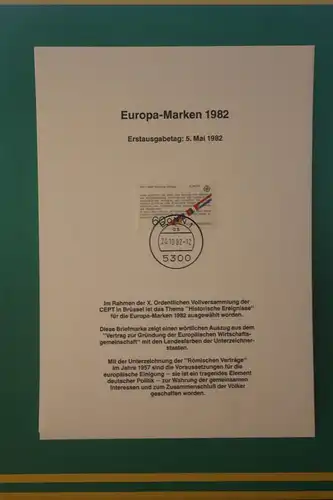 Deutschland 1982 ; Europa-Marken 1982; Kalenderblatt aus Postkalender