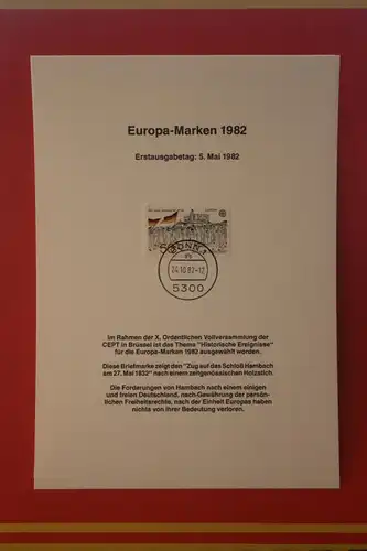 Deutschland 1982 ; Europa-Marken 1982; Kalenderblatt aus Postkalender