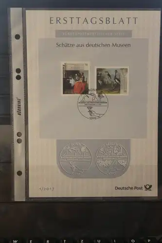 Deutschland 2017; Ersttagsblatt ETB 1/2017: Schätze aus deutschen Museen;  MiNr. 3274-75