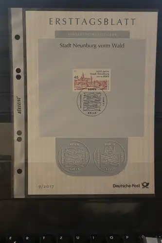 Deutschland 2017; Ersttagsblatt ETB  9/2017: Stadt Neunburg vorm Wald;  MiNr. 3290