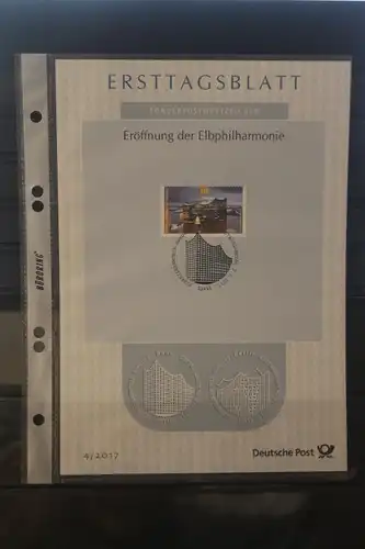 Deutschland 2017; Ersttagsblatt ETB  4/2017: Eröffnung der Elbphilharmonie;  MiNr. 3286