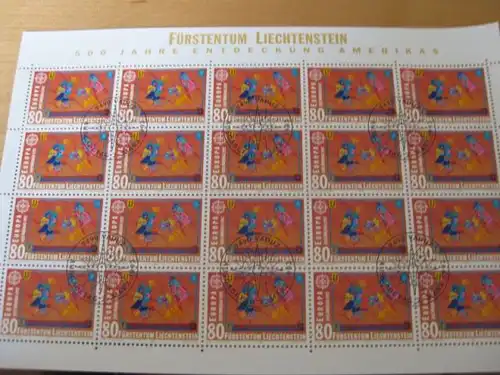 Kleinbogen KB Liechtenstein CEPT 1992 Mi.-Nr. 1033-34