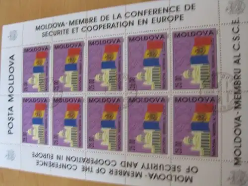 Kleinbogen KB Moldawien 1992 KSZE-Beitritt Mi.-Nr. 41-42