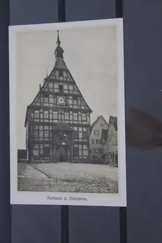 [Echtfotokarte schwarz/weiß] Besigheim Rathaus. 
