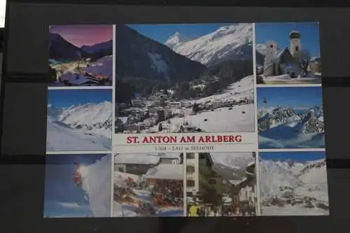 [Echtfotokarte schwarz/weiß] St. Anton am Arlberg. 