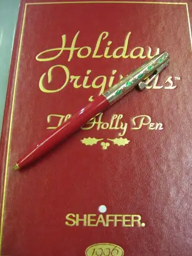 Sheaffer Kugelschreiber Limitierte Ausgabe \\\"Holiday Originals - The Holly Pen 1996\\\"