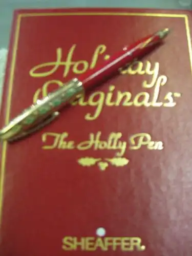 Sheaffer Limitierte Ausgabe Füllfederhalter Holiday Originals - The Holly Pen 1996; B-Feder