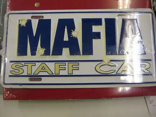 US Deko - Nummernschild MAFIA - Staff Car